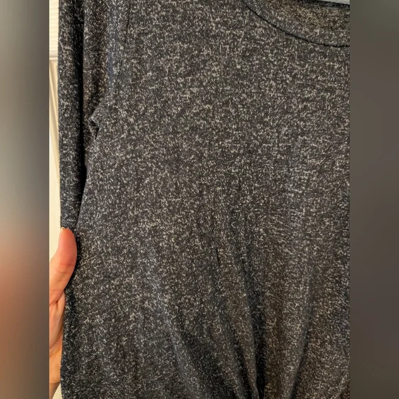 Soft Black Long Sleeve Top With Twist Front - Picture 7 of 10